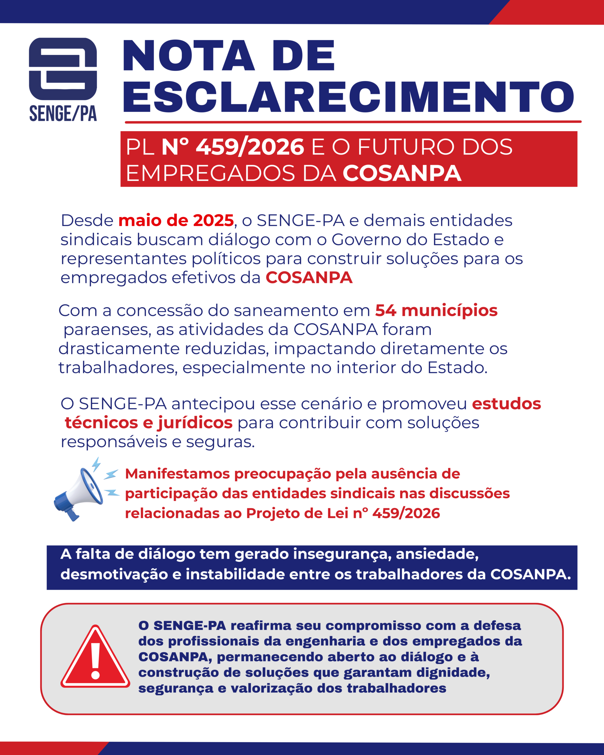📢 NOTA DE ESCLARECIMENTO