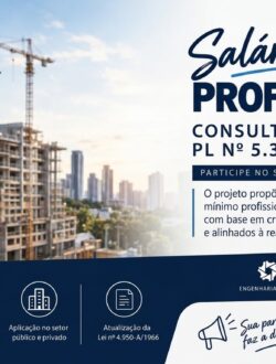 Proposta prevê atualização do salário-mínimo profissional de categorias vinculadas ao Sistema Confea/Crea